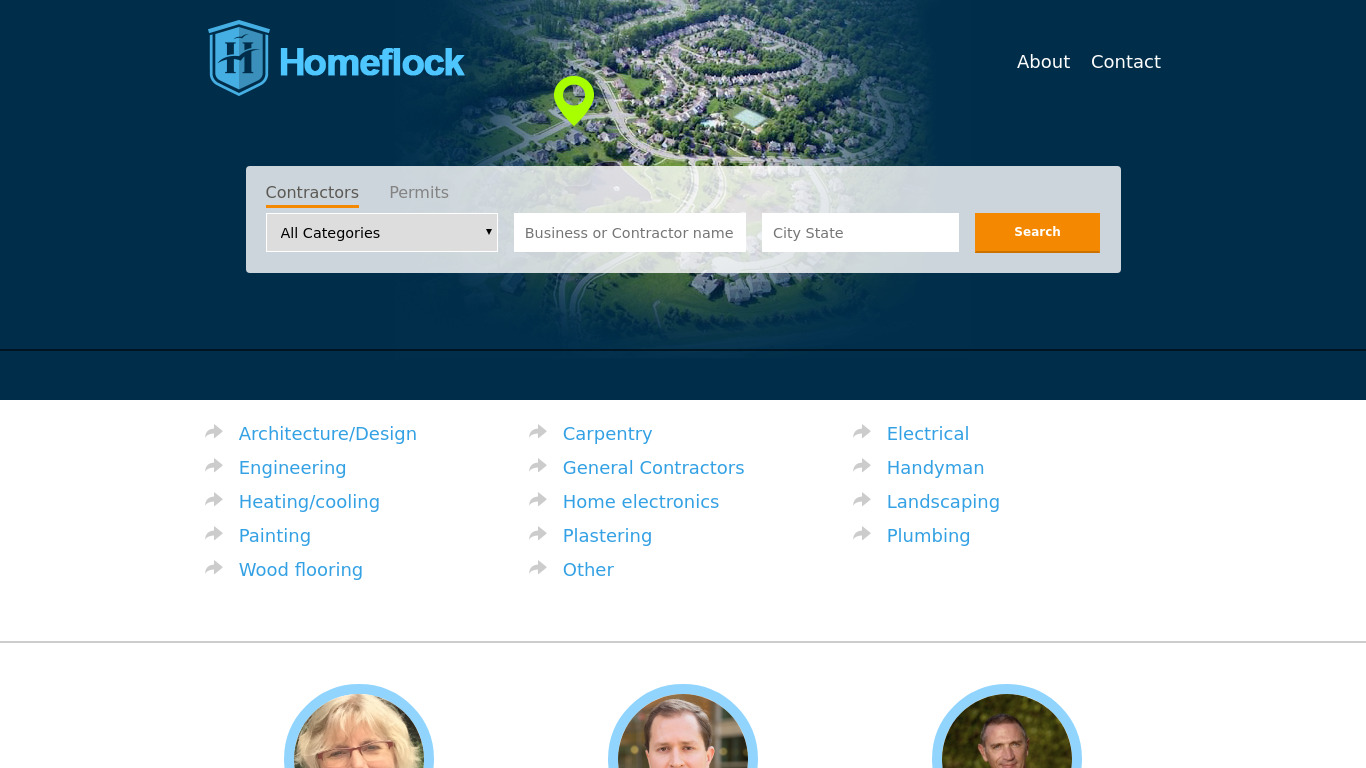 Homeflock Landing page
