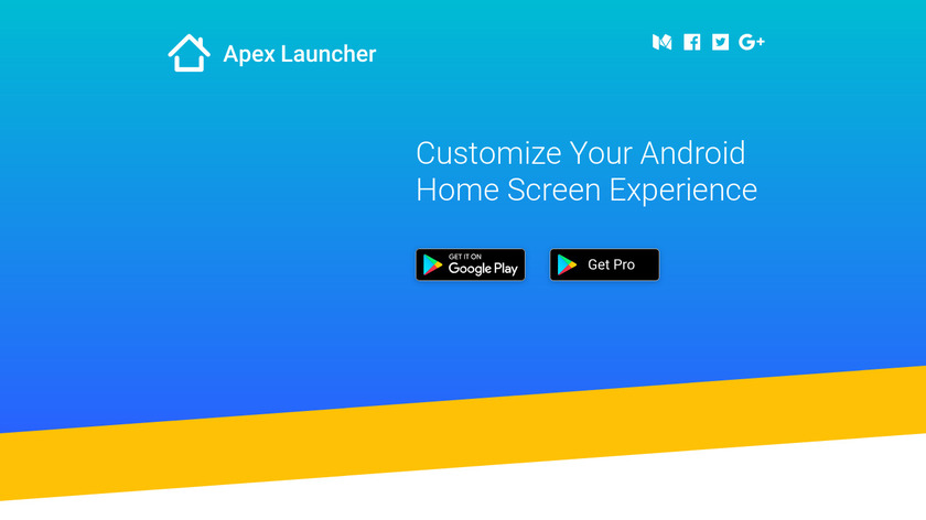 Apex Launcher Landing Page