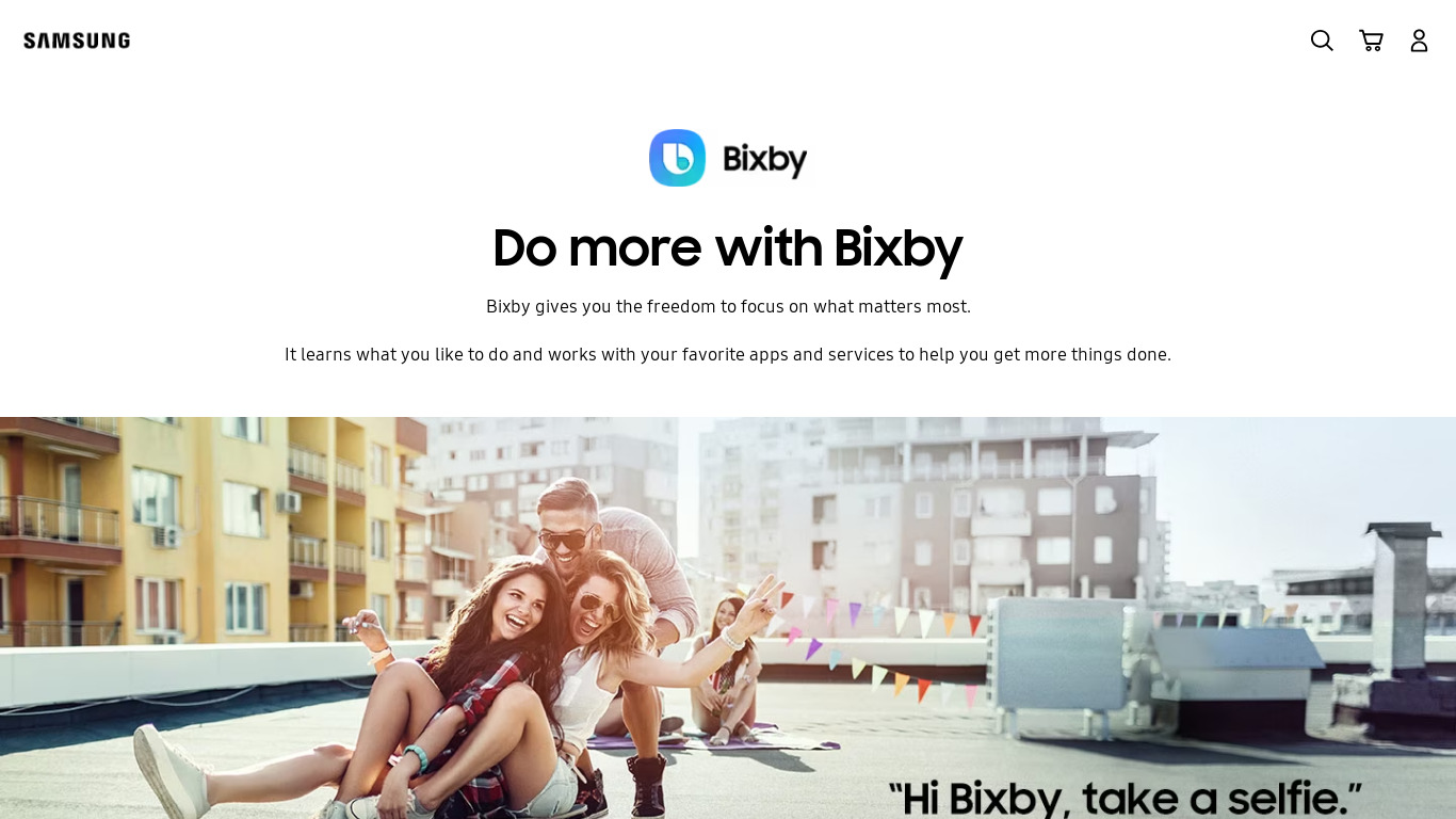 Bixby Landing page