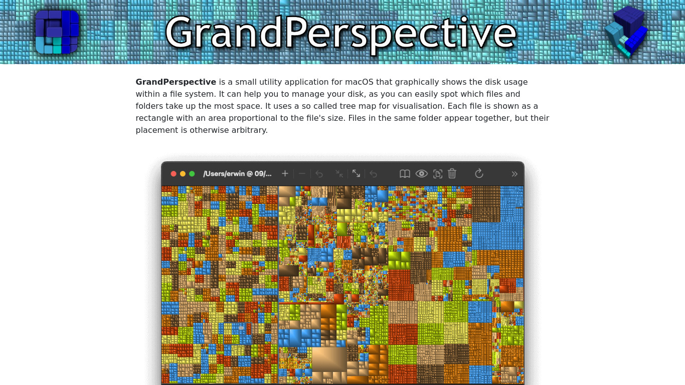 GrandPerspective Landing page