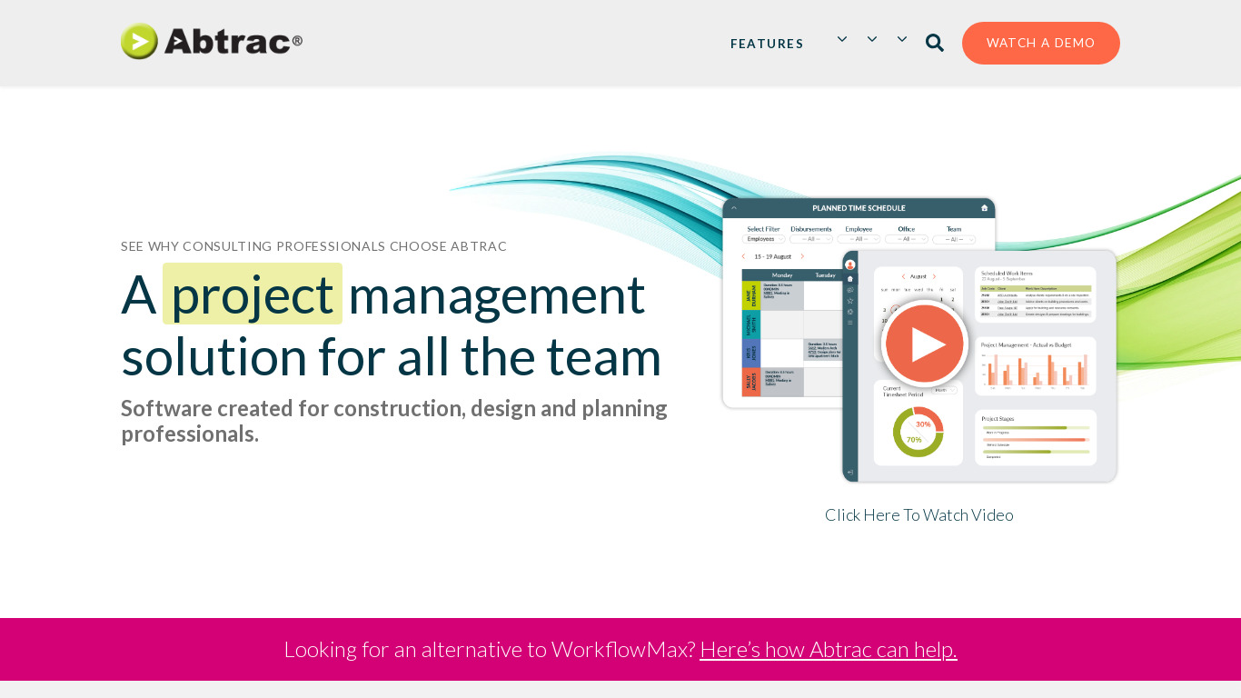 Abtrac Landing page