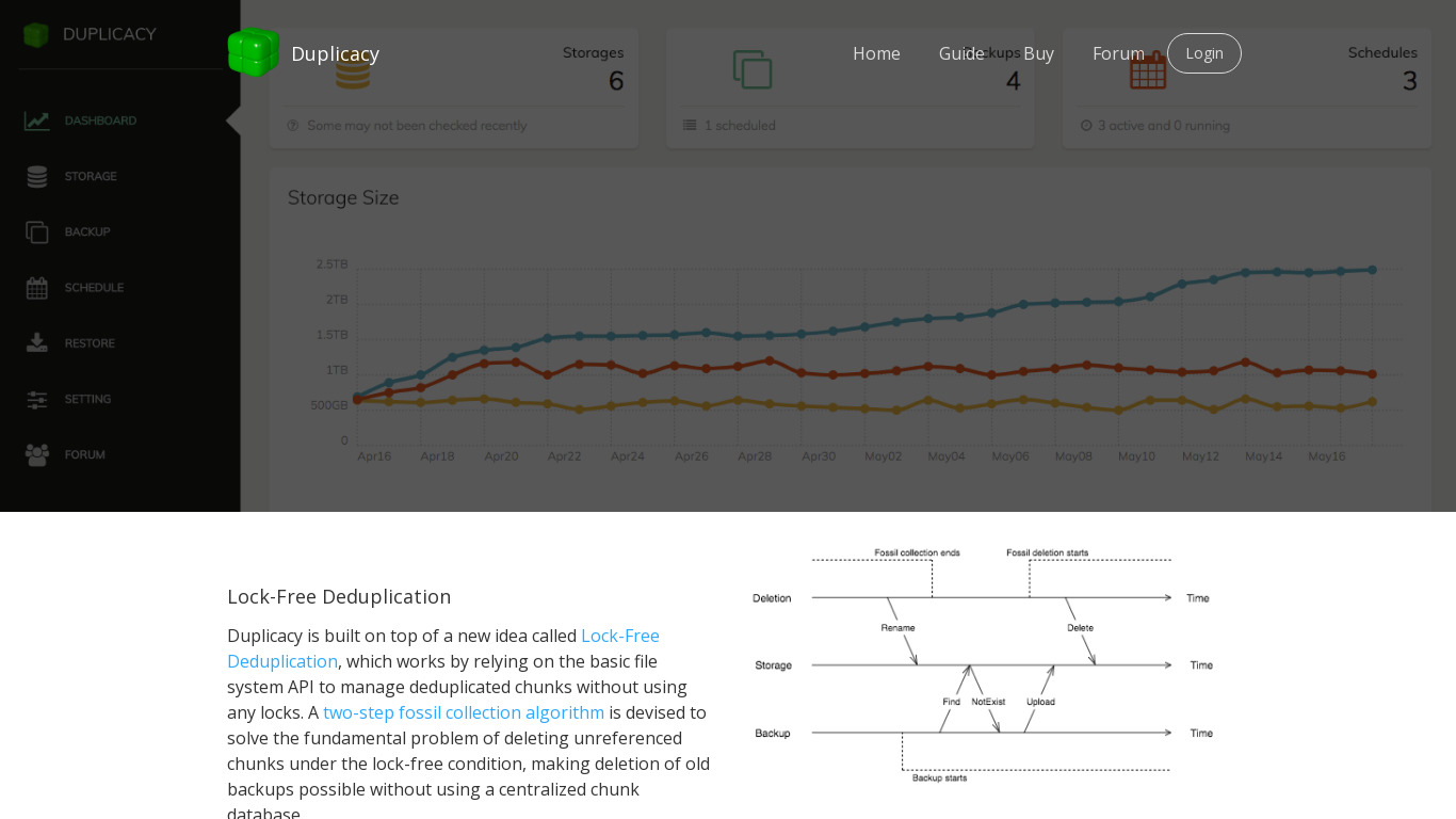 Duplicacy Landing page