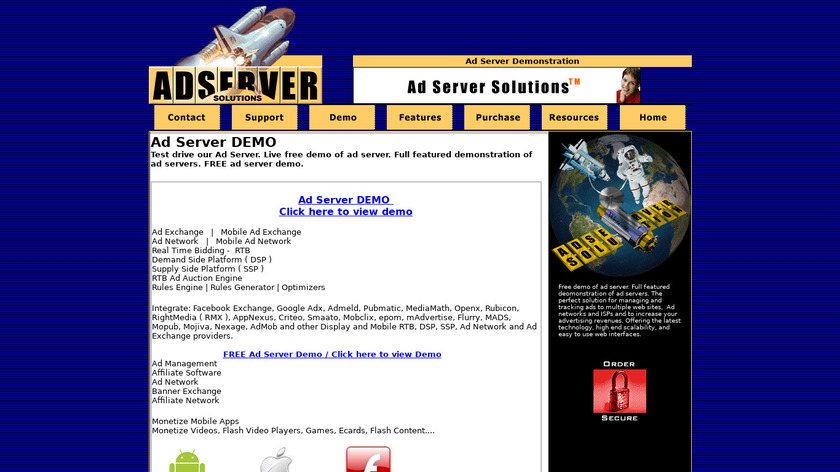 Ad Server Solutions Landing Page