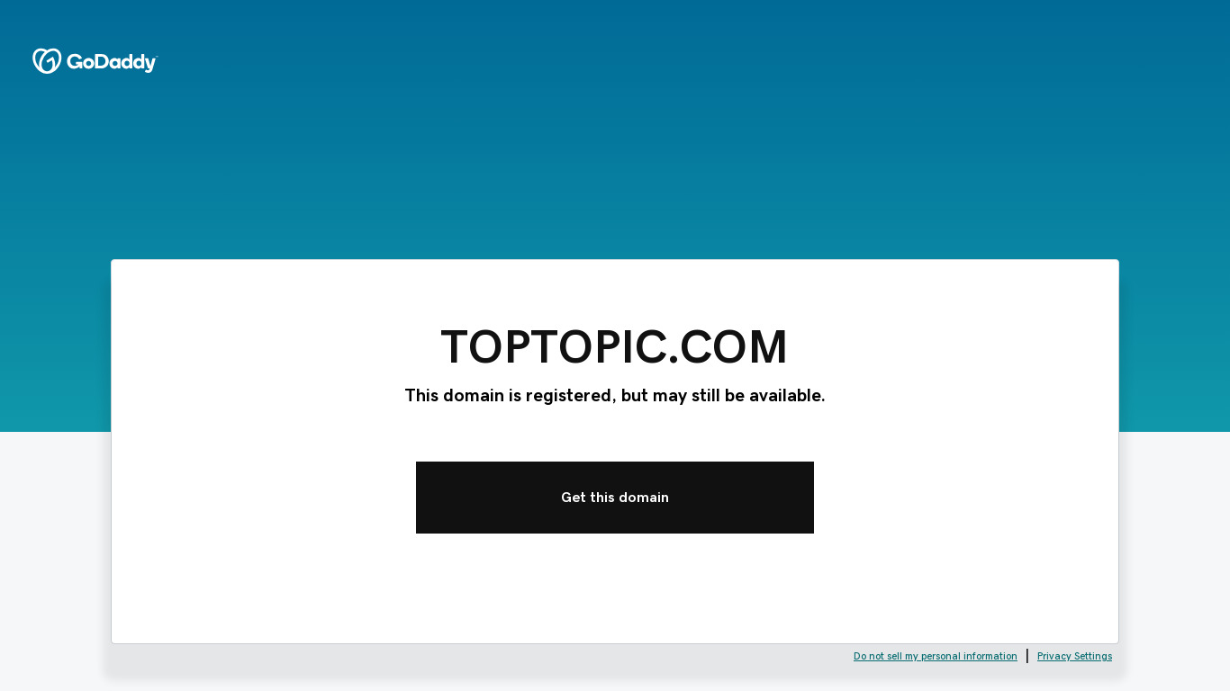 TopTopic Landing page