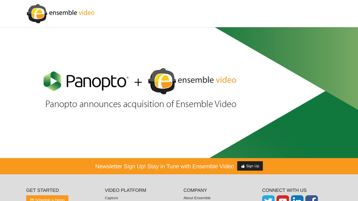 Ensemble Video Landing page