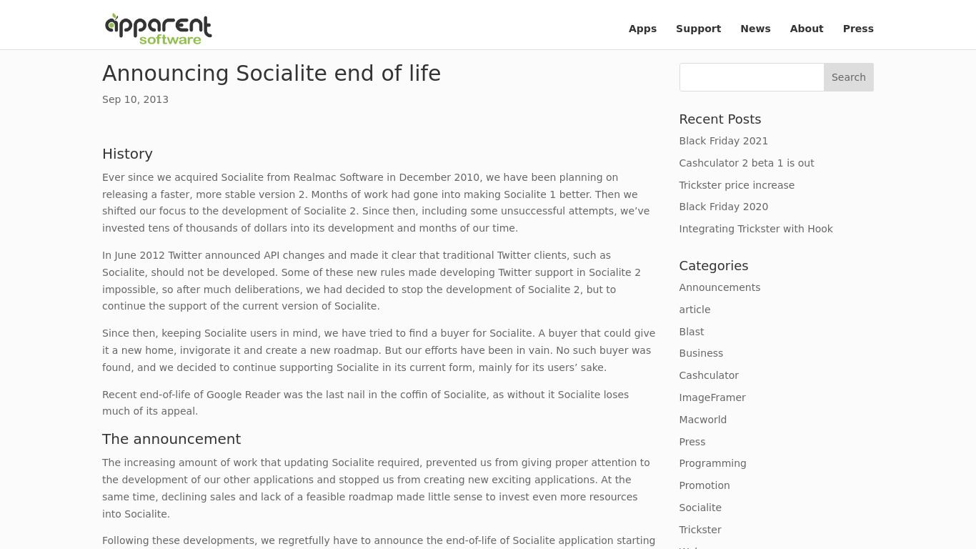 Socialite Landing page