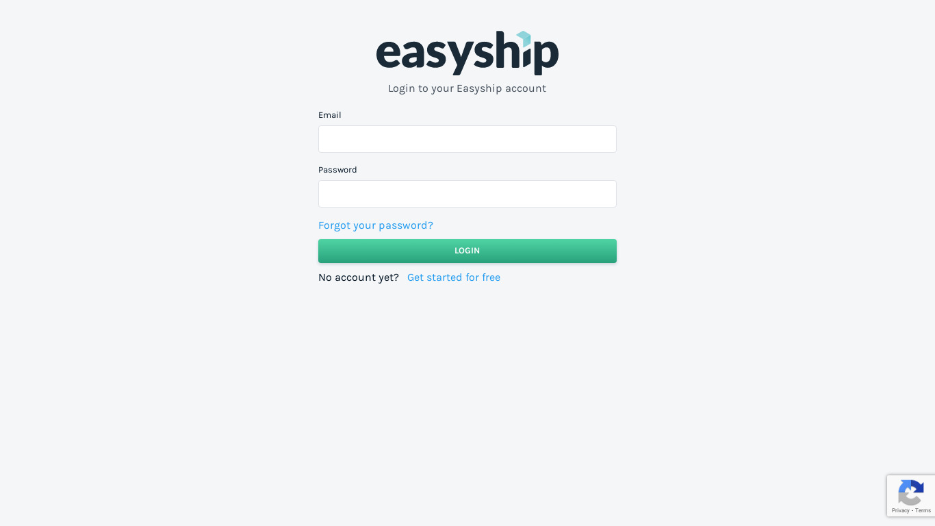 Easyship Landing page