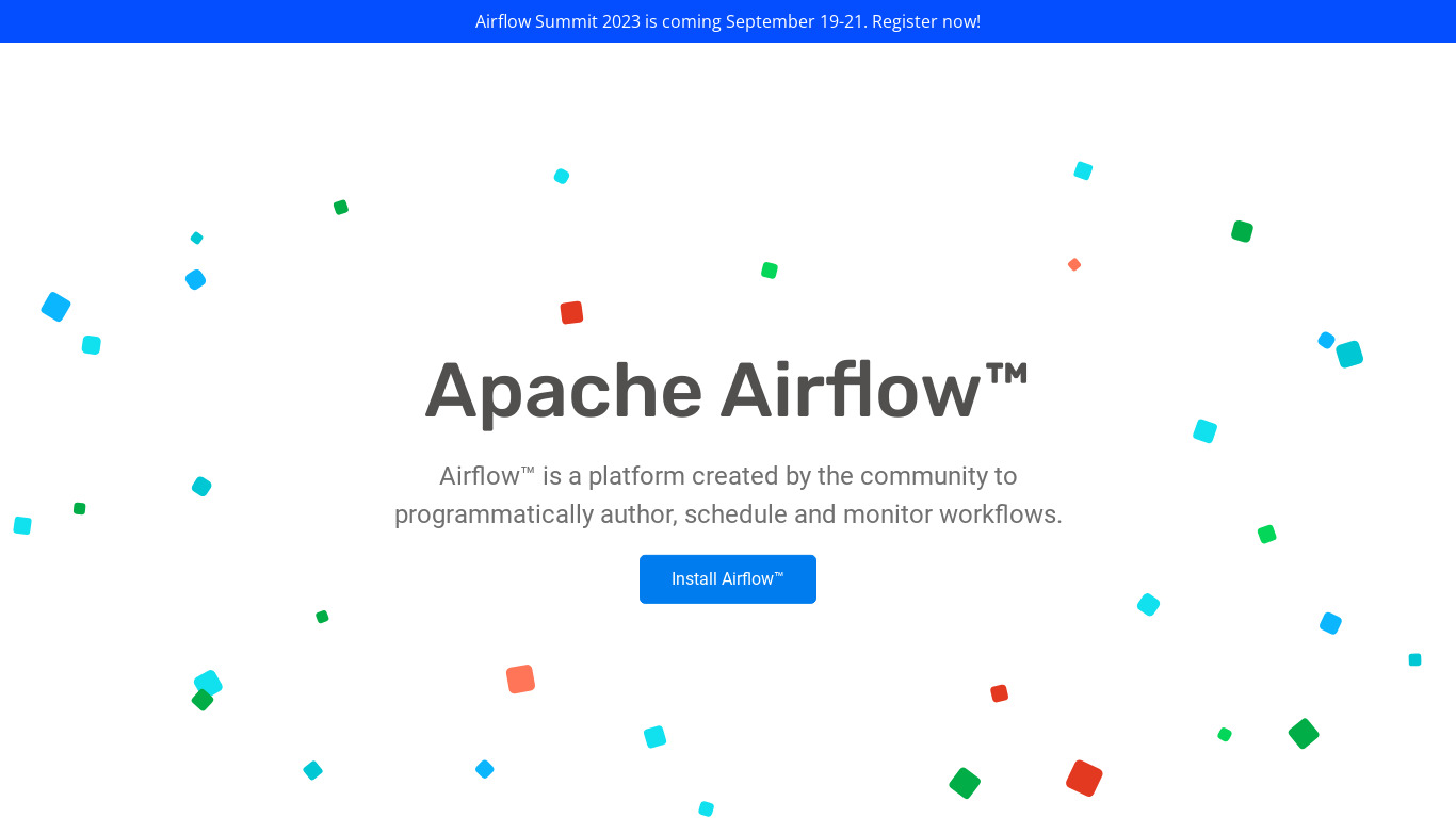 Apache Airflow Landing page
