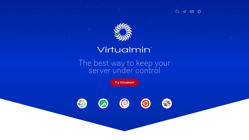 Virtualmin Landing Page