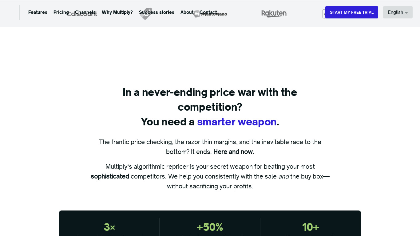 Multiply.cloud Landing page