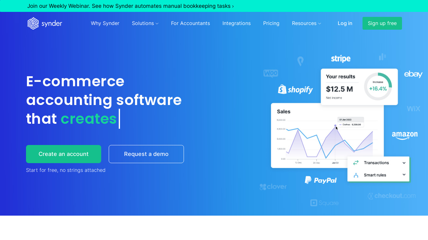SynderApp Landing page