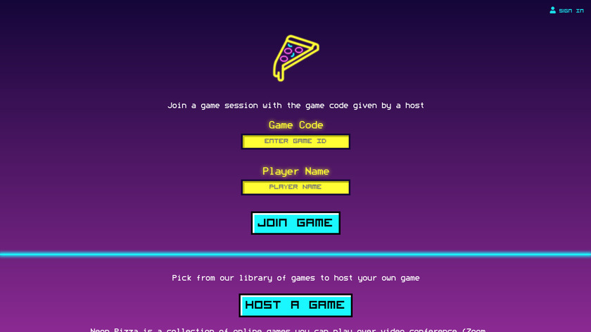 Neon Pizza Landing Page