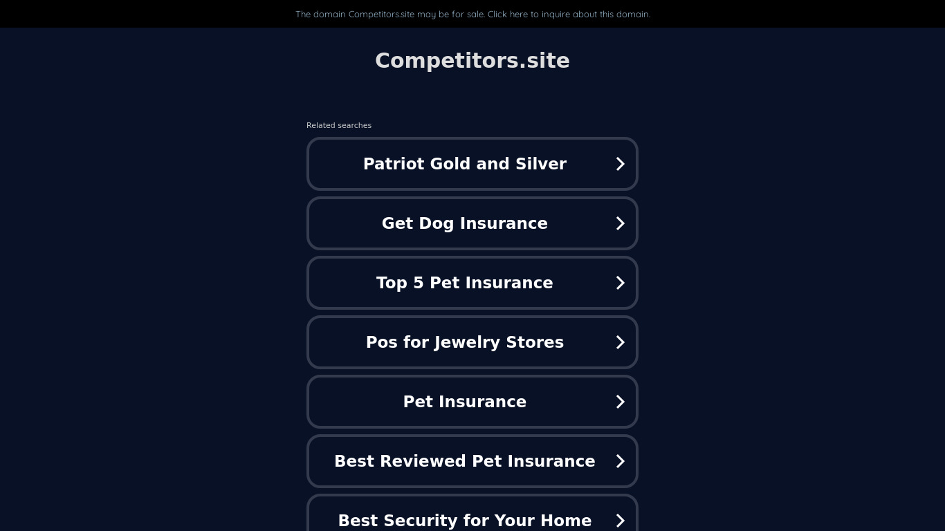 Competitors.Site Landing page