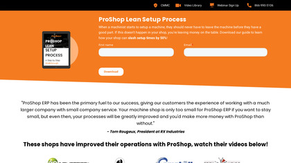 Proshop ERP image