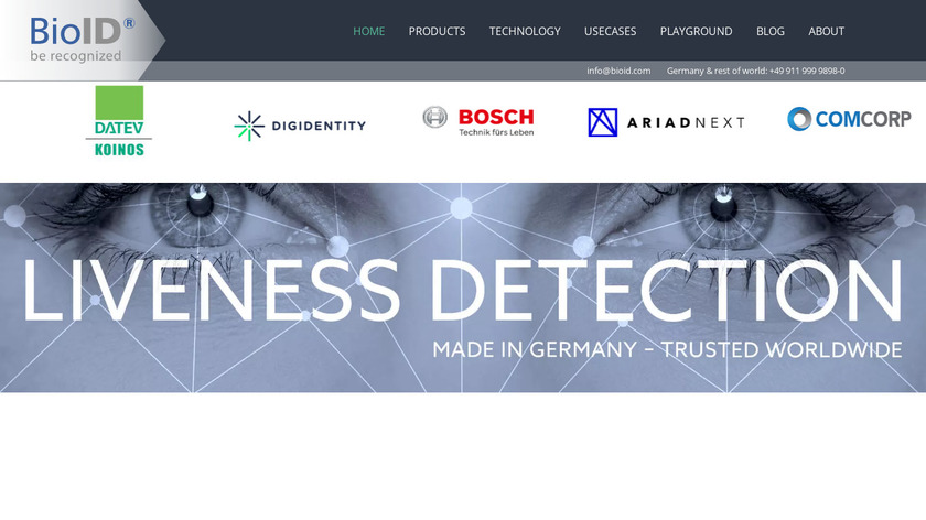 BioID Landing Page