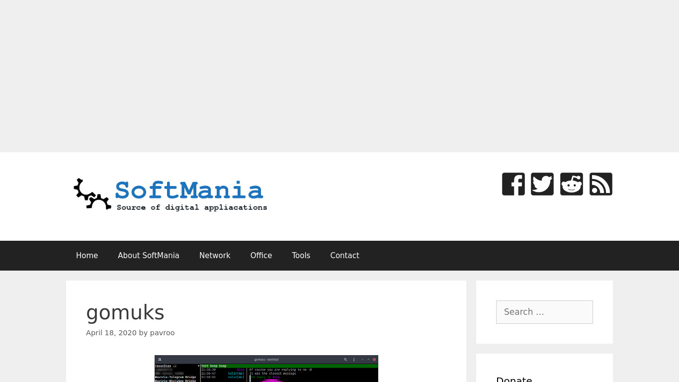 softmania.org gomuks Landing page
