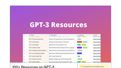 100+ Resources on GPT-3 screenshot