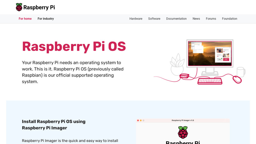 Raspberry Pi Imager Landing Page