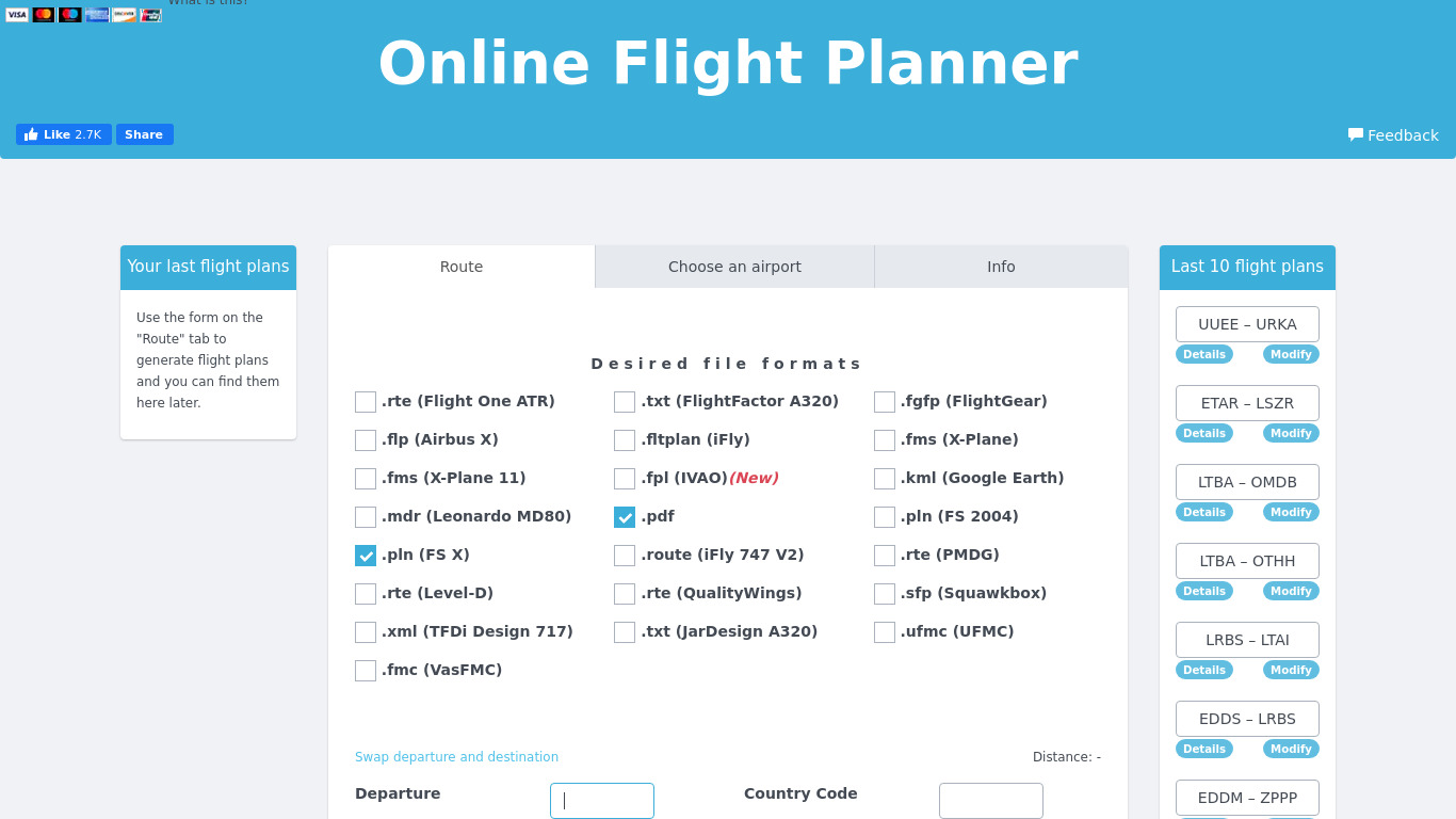 Free Route Planner 2020 Landing page