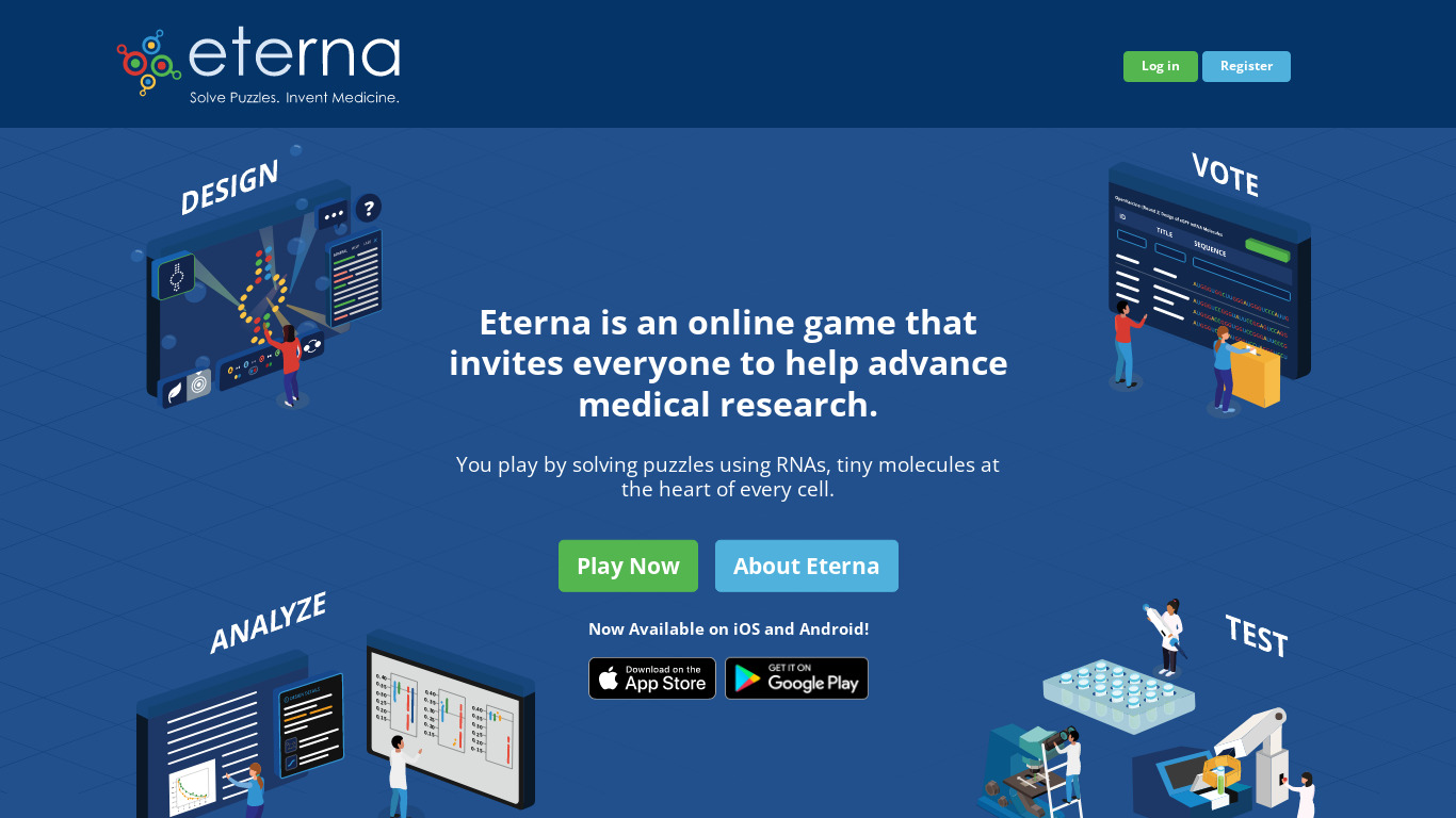 EteRNA Landing page