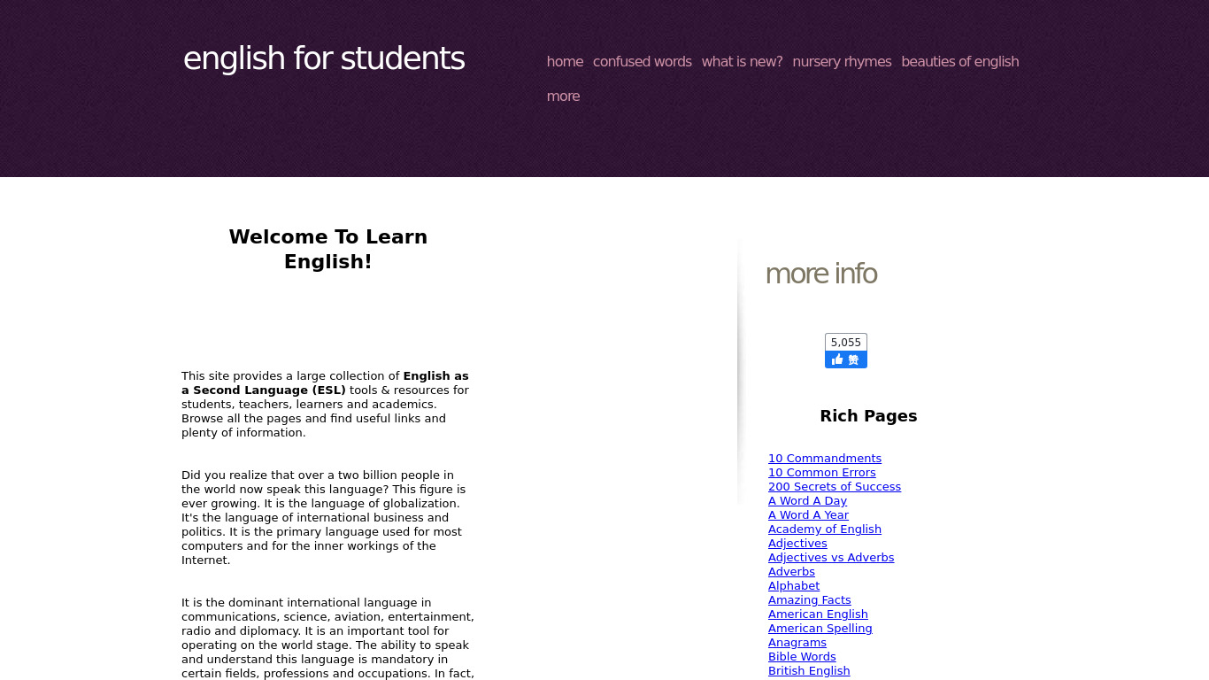 English Essays For Students Landing page
