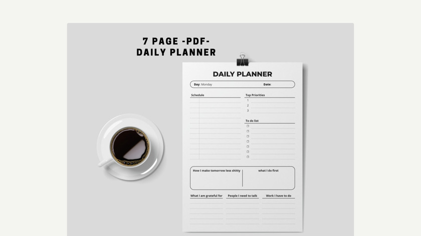 huffstack.gumroad.com Daily Planner Landing Page