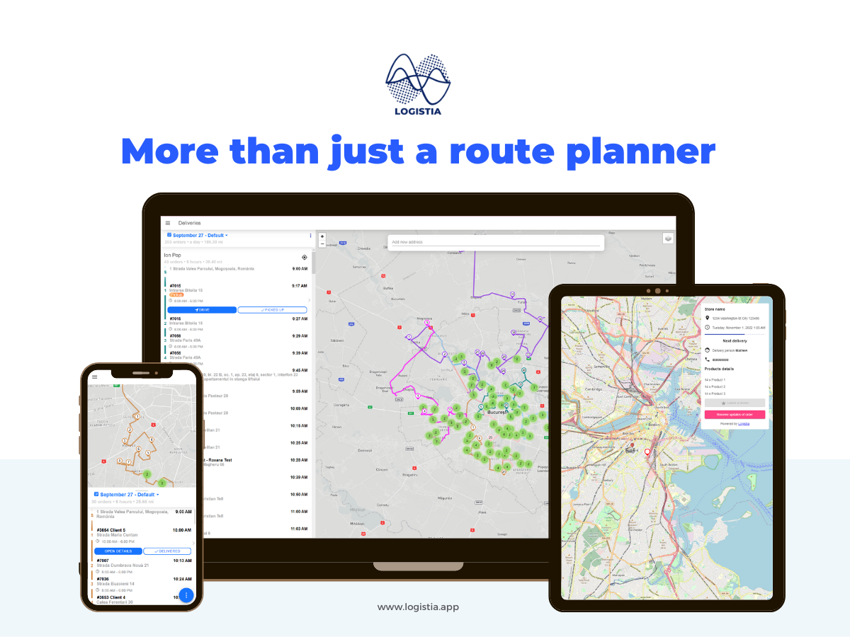 Logistia Route Planner Landing page