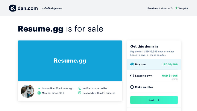 Resume.gg Landing Page
