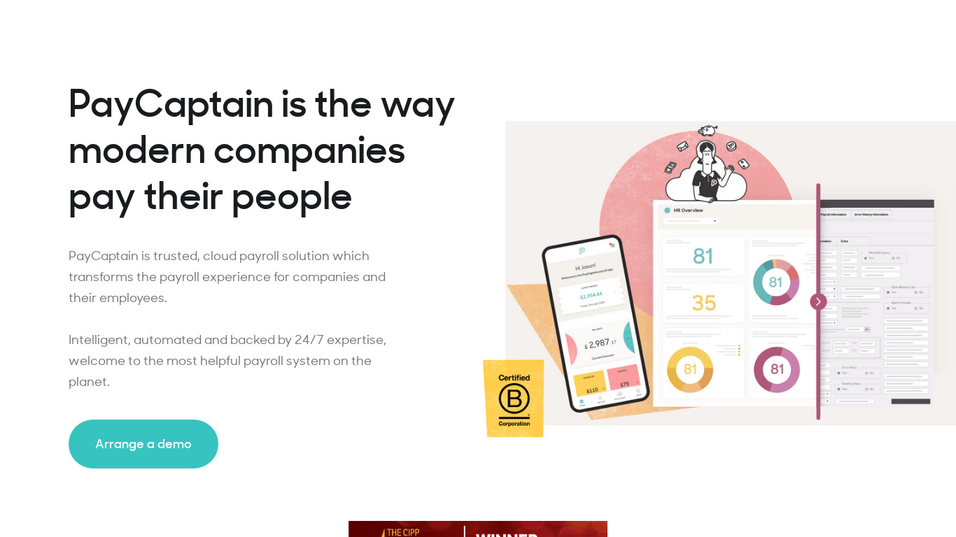 PayCaptain Landing page