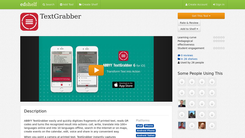 TextGrabber Landing Page