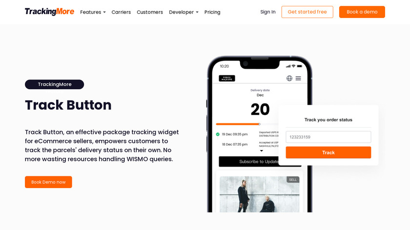 Trackingmore Package Tracker Landing Page
