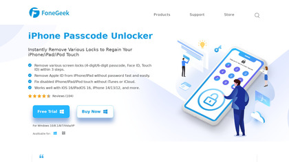 FoneGeek iPhone Passcode Unlocker image
