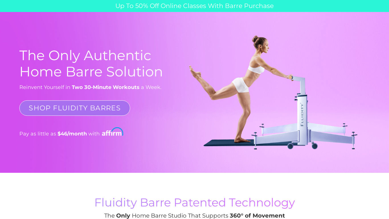 Fluidity Landing page