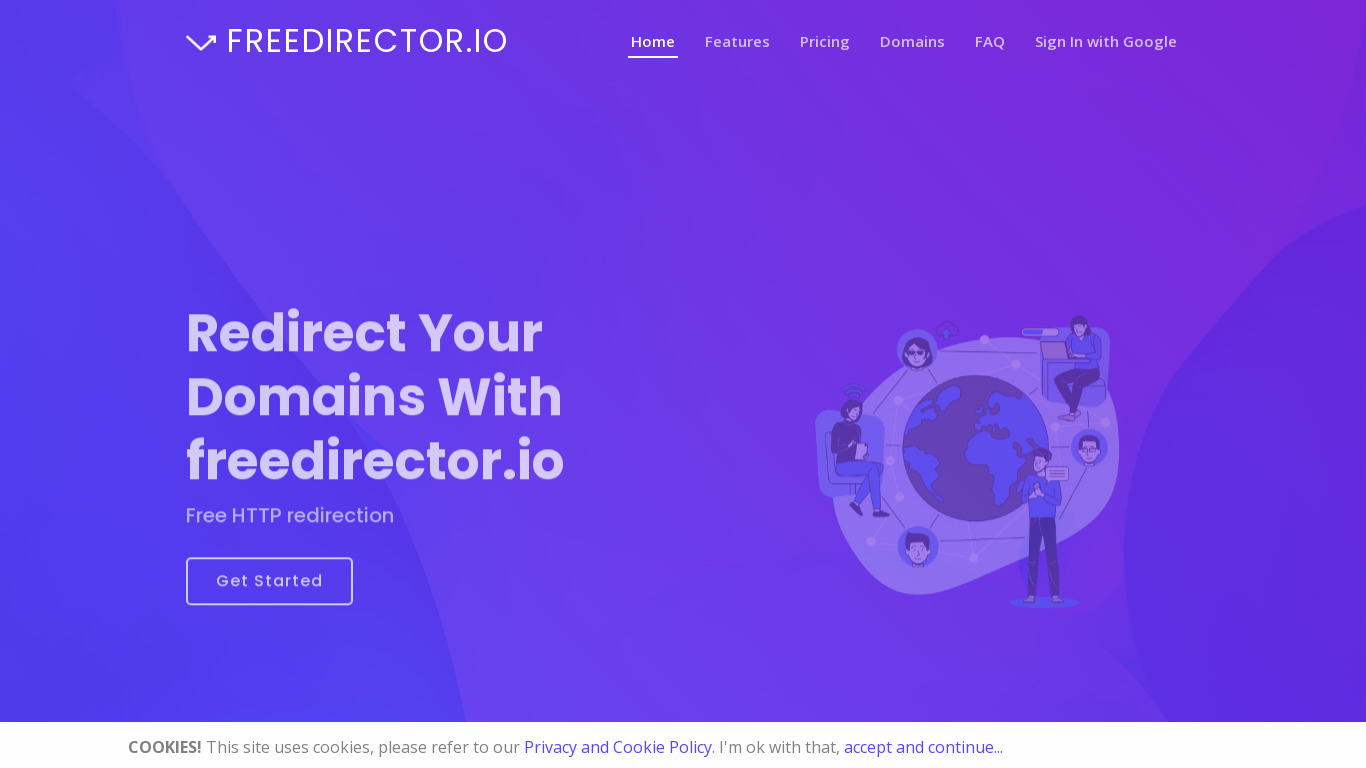 freedirector.io Landing page