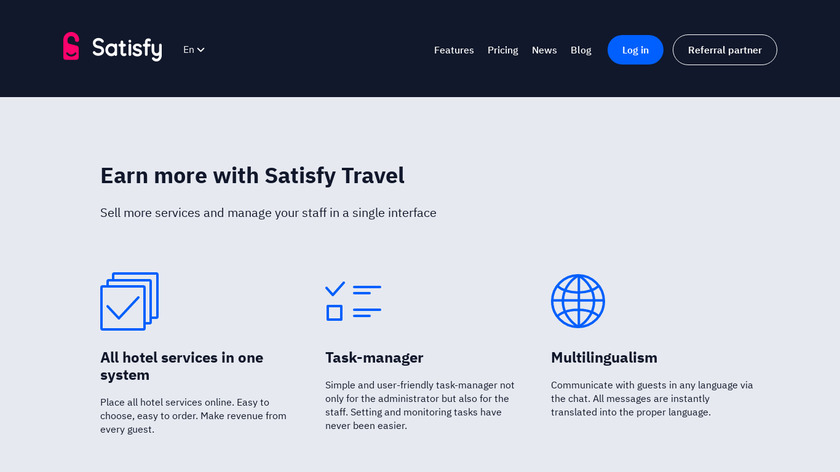 Satisfy Travel Landing Page