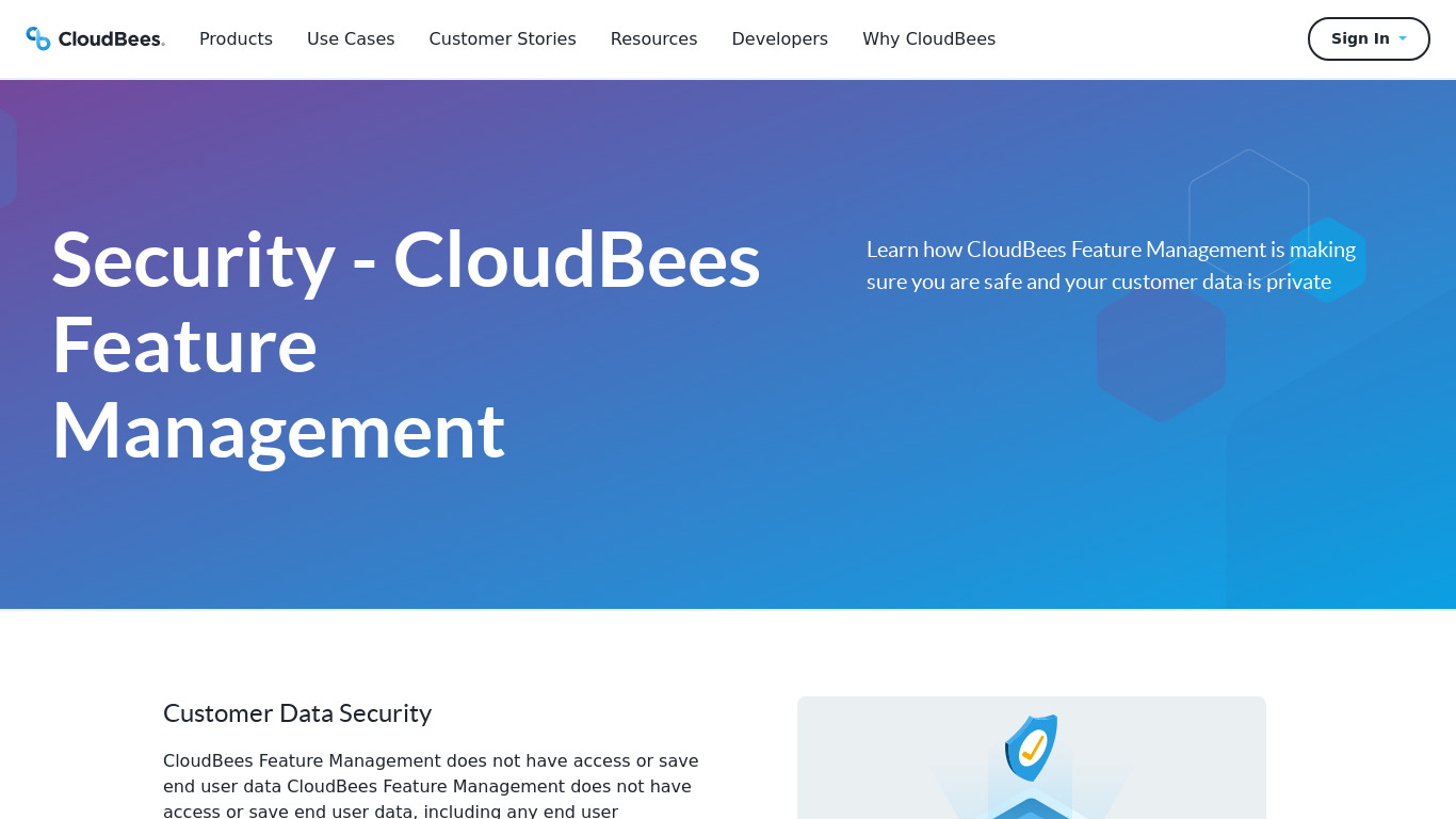 CloudBees Feature Management Landing page