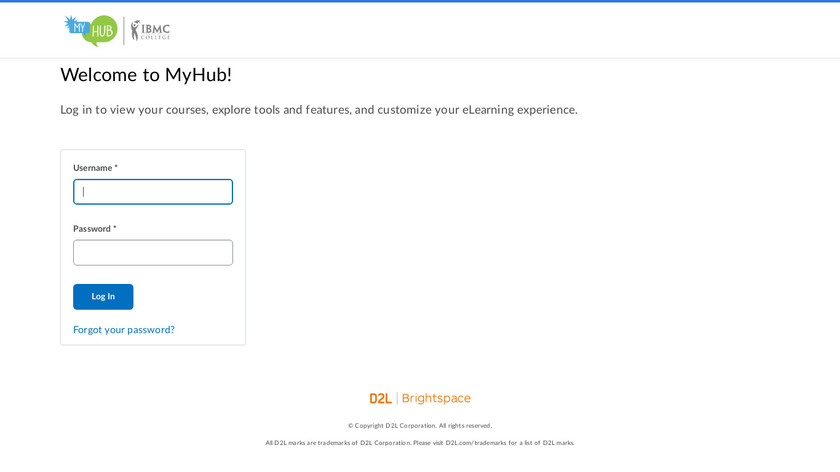 MyHub Landing Page