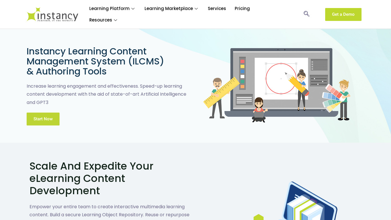 Instancy LCMS & Authoring Tools Landing page