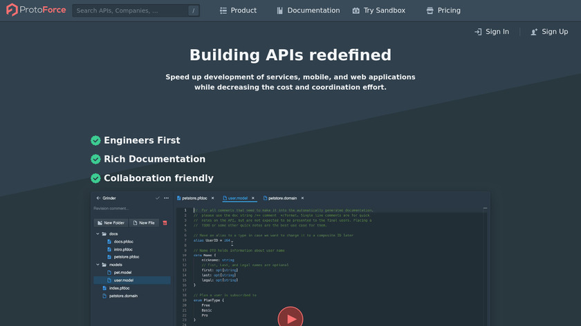 ProtoForce Landing Page