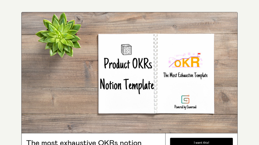 Product OKRs Landing Page
