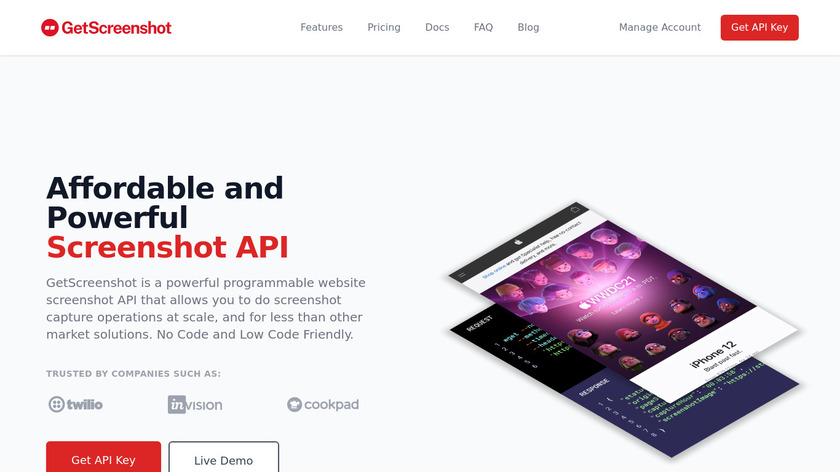 GetScreenshot Landing Page