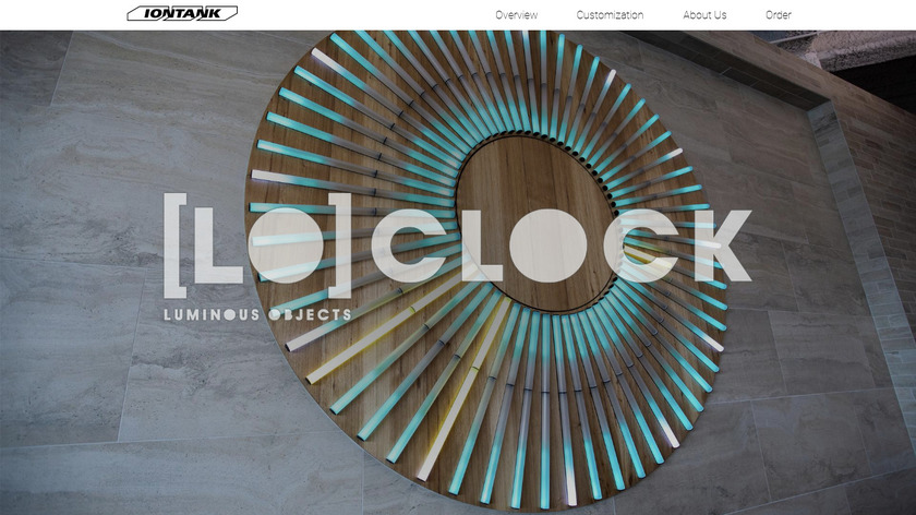 Luminous Objects Clock Landing Page
