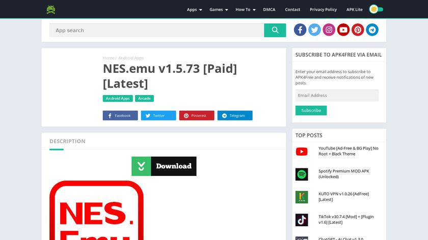 NES.emu Landing Page