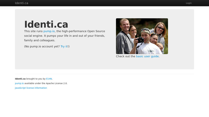 Identi.ca Landing Page