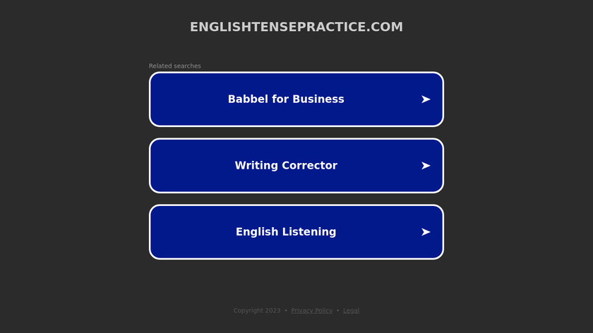 English Tenses Practice Landing Page