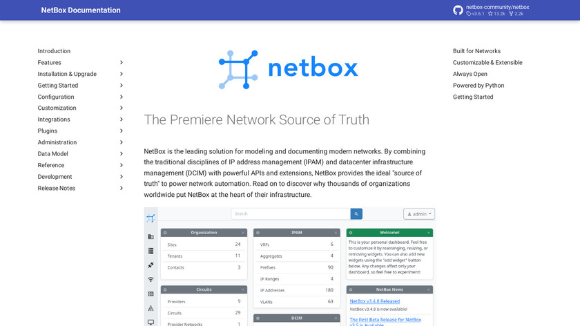 NetBox Landing Page