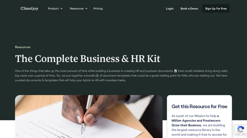 Business & HR Tool Kit Landing Page