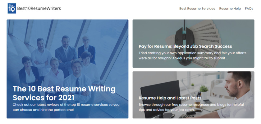 Best 10 Resume Writers Landing Page