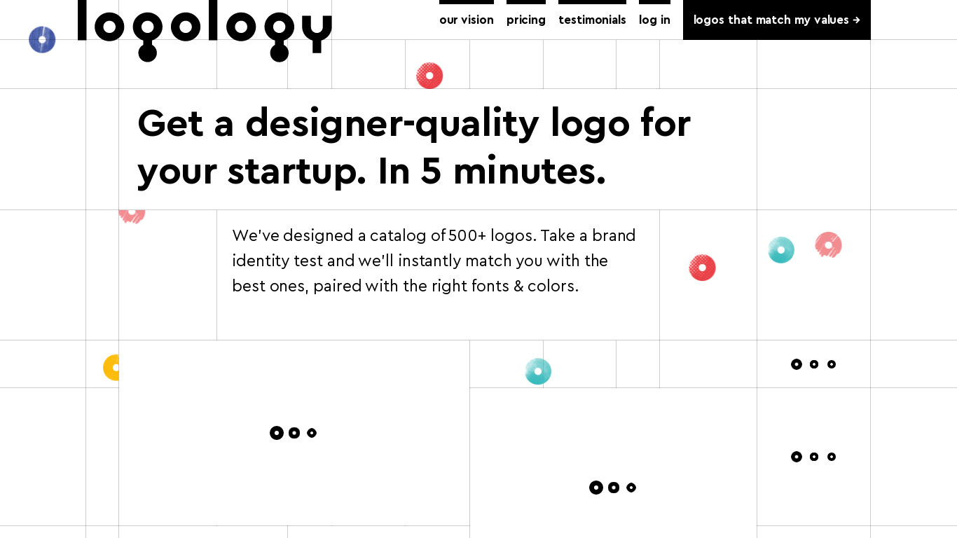 Logology Landing page