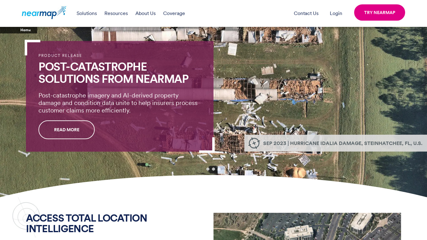 Nearmap Landing page